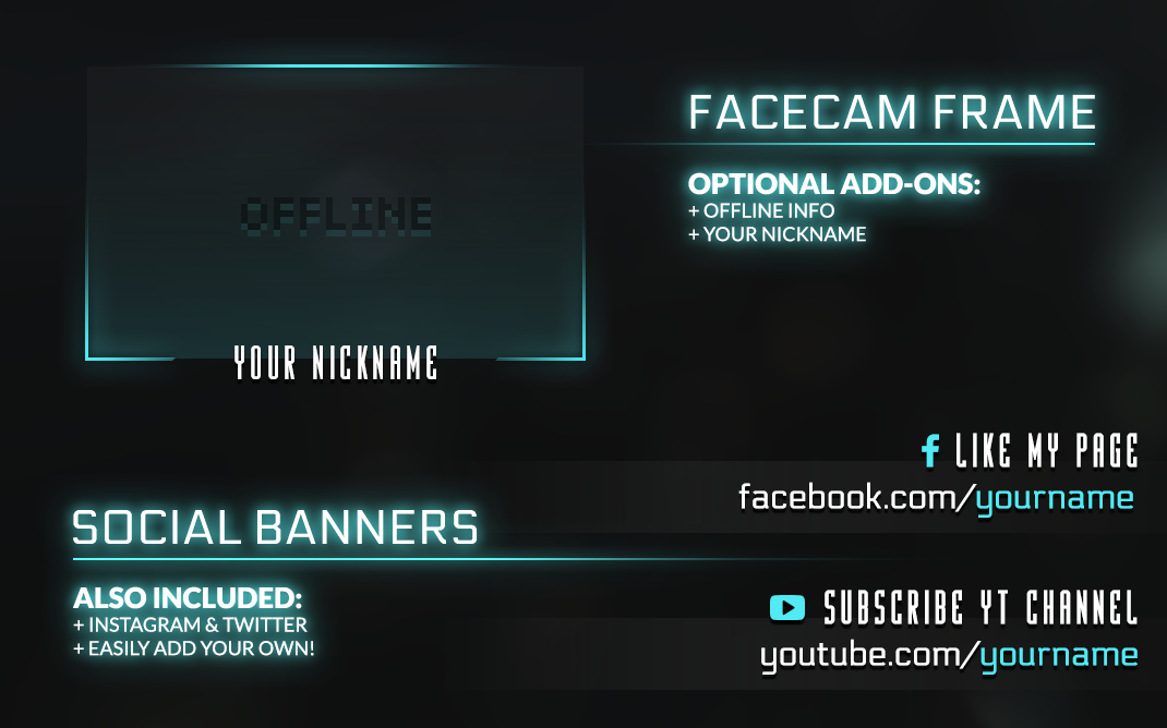 Neon Cyclone Overlay – Facecam, Alerts & Now Playing Pack 2 Neon Cyclone Overlay – Facecam, Alerts & Now Playing Pack - Image 2