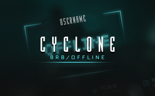Neon Cyclone Banners for Twitch, YouTube, OBS and XSplit