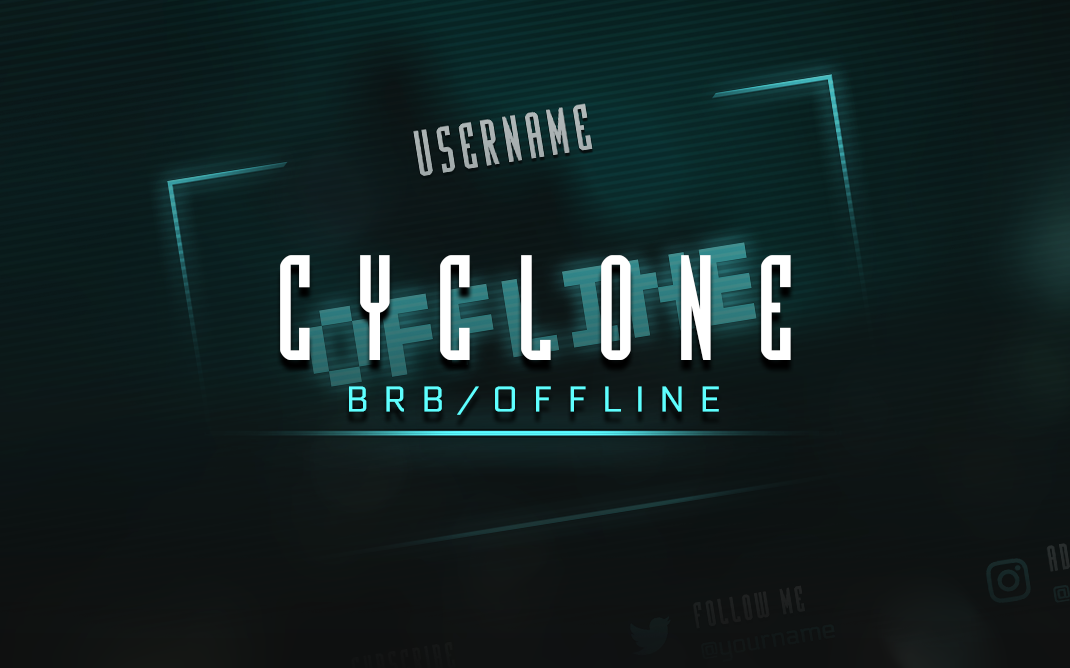 Neon Cyclone Banners for Twitch, YouTube, OBS and XSplit 1 Neon Cyclone Banners for Twitch, YouTube, OBS and XSplit